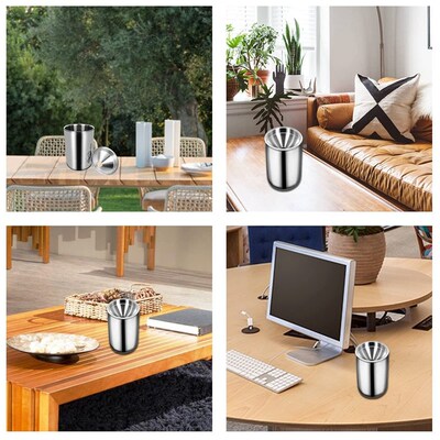 Ashtray Modern Stainless Steel Anti-Ash Ashtray Standing Ash