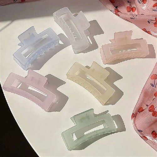 1Pc Korean Solid Hair Claws Elegant Clear Acrylic Hair