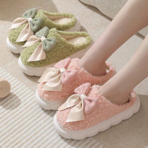 Cotton Shoes Thick Sole Non-slip Slippers Cotton Drag Warm H