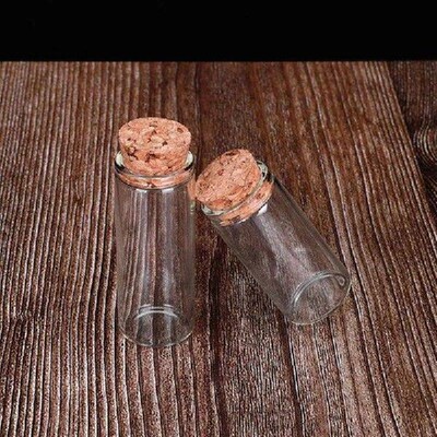 100pcs 5/8/10/12/15ml Tube Glass Vials Glass Bottles with