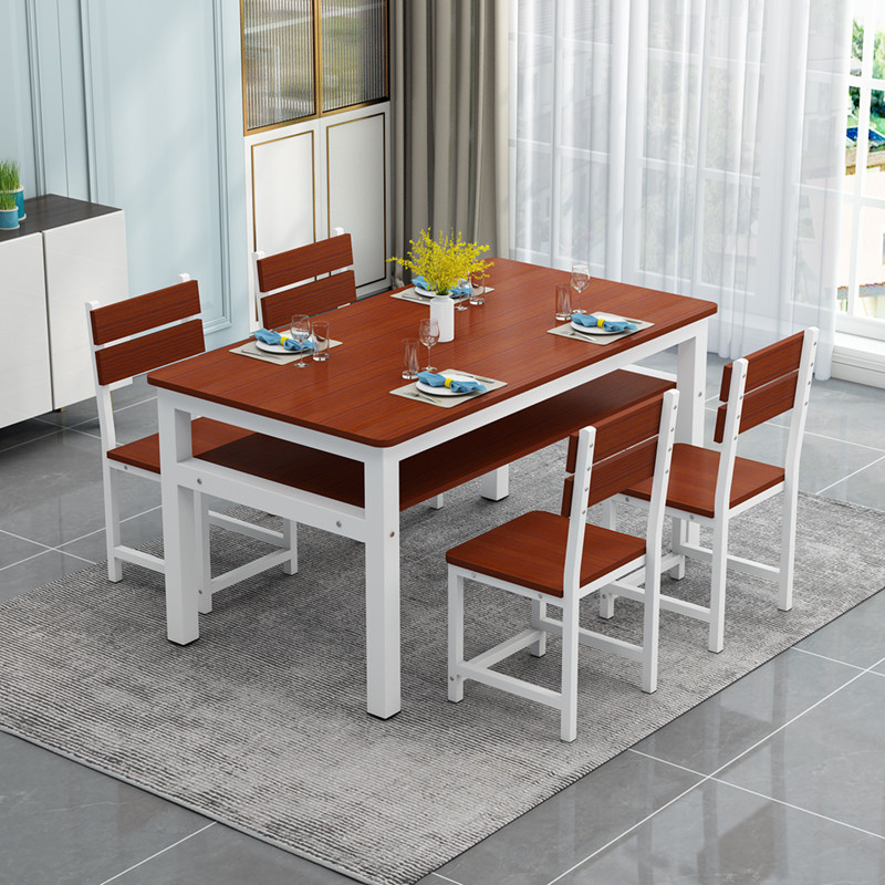 长方形餐桌层时尚小桌子现代家用小户型饭桌人人方形餐台餐桌