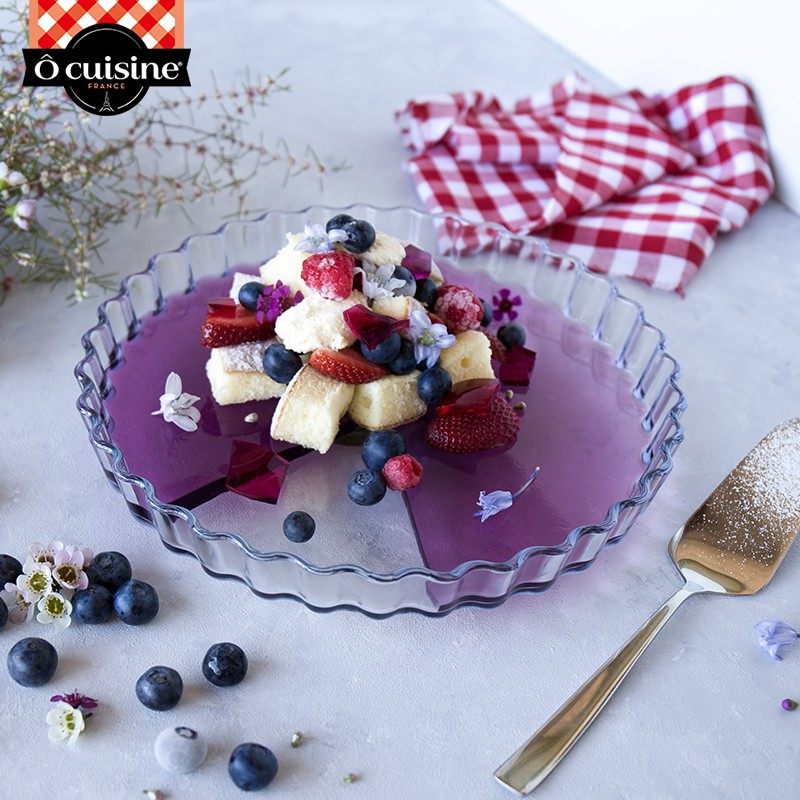 圆形蛋糕披萨烤盘微波炉烤箱专用器皿耐热耐高温玻璃盘烘焙模具