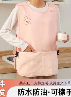 围裙厨房家用防水防油可擦手马甲式无袖罩衣餐饮做饭高级感工作服