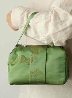 户外旅行茶具收纳包便携家式用盖壶碗套装68389茶一两包杯收纳袋