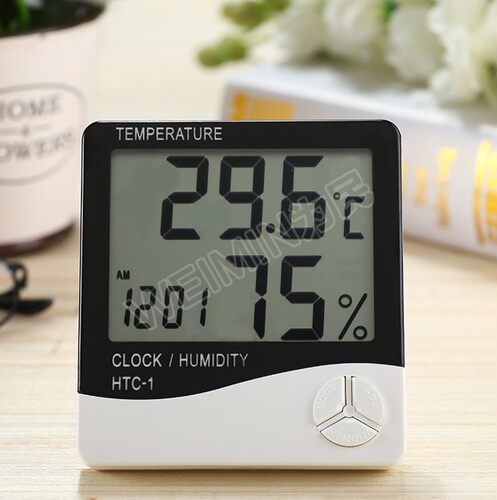 HTC-1电子数字干湿温度计室内高精度温湿度计家用台式温度表闹钟