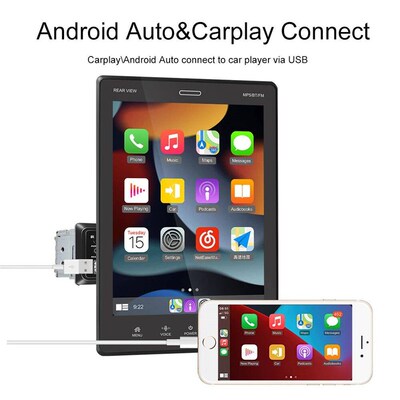 Podofo 1Din Car Radio 9.5 Universal Car Multimedia Player