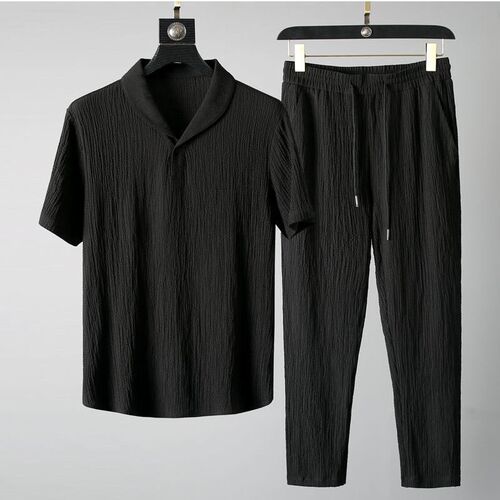 rendy Suit Mens Thin Korean Style Short-sleeved Trousers, F
