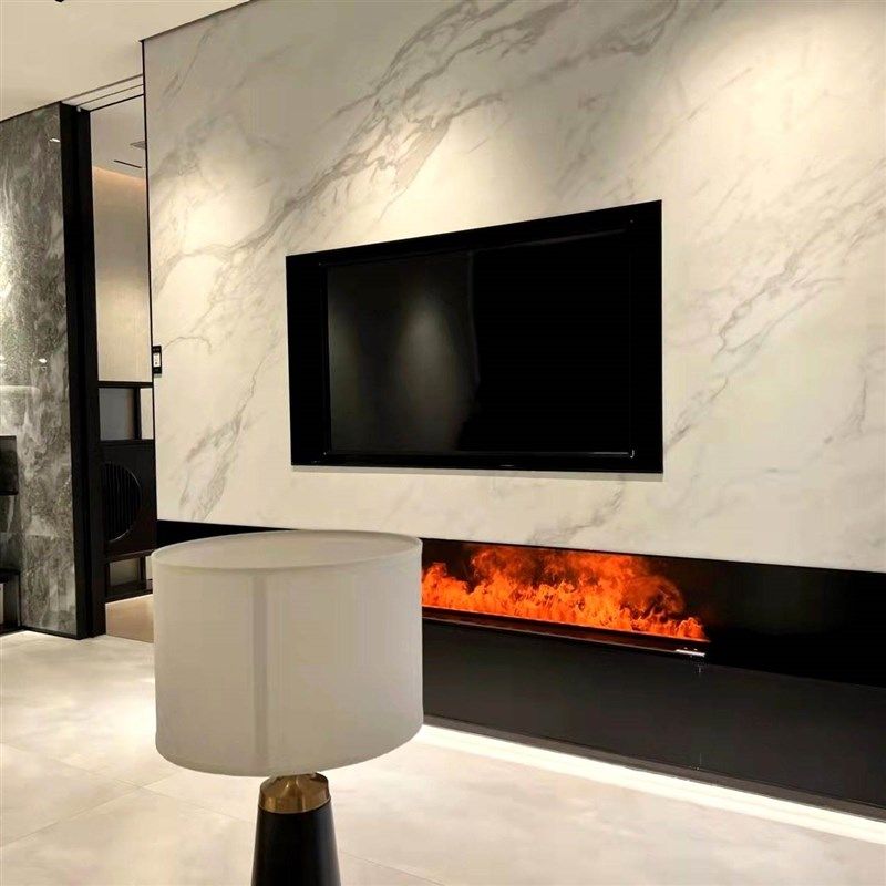 定制智能3D雾化壁炉装饰嵌入式超薄仿真火焰蒸汽加湿器电视柜家用