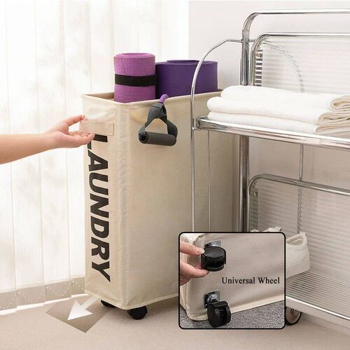Foldable Dirty Laundry Basket for Bathroom Household Narrow