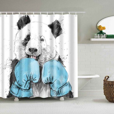 3D Printing Cartoon Bulldog Bath Screens Bathroom Shower Cu