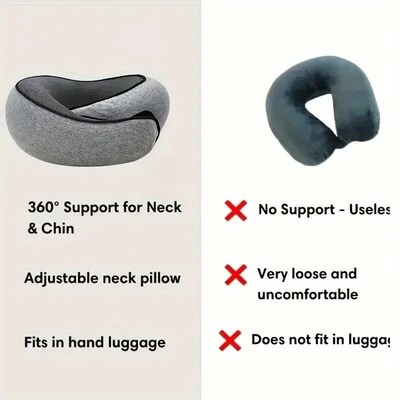 Travel Neck Pillow Memory Foam U-shaped Pillow Snail Style T