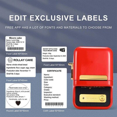 Niimbot B21 Portable Thermal Label Printer Office Supplies A