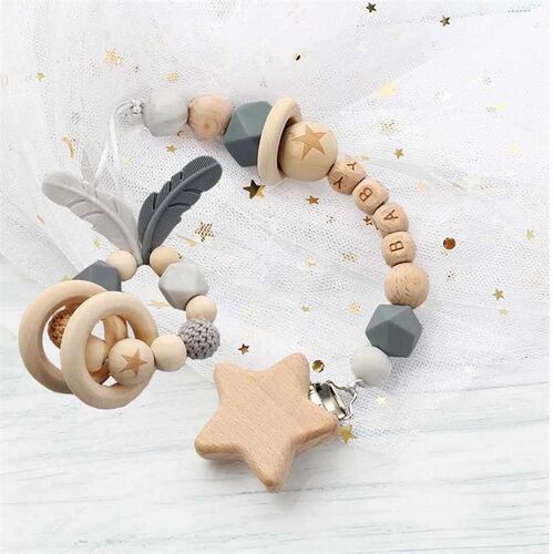 Custom Name Handmade Silicone Baby Pacifier Clips Silicone P