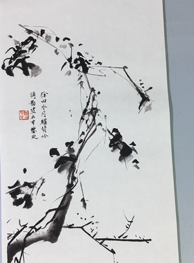 徐渭驴背吟诗图人物风景水墨国画真迹微喷复制客厅书房挂轴装饰画