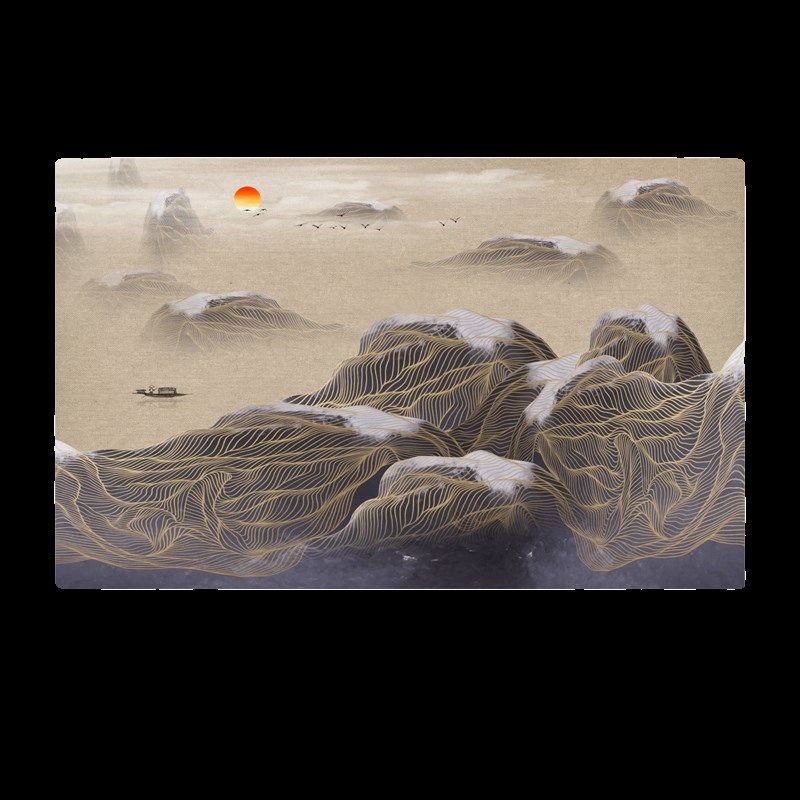 3d立体墙纸中式抽象山水电视背景墙壁布客厅墙布卧室壁纸沙发壁画,家装主材,定制壁画,淘宝优惠券,粉丝福利购,淘宝优惠卷