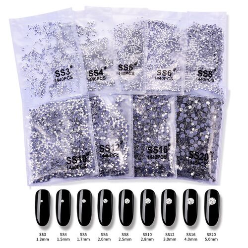 Glitter Crystal DMC Hot Fix Rhinestones  Strass