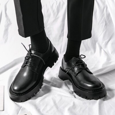 New Platform Shoes Loafers Shoes Men Thick-soled Wedding Sho