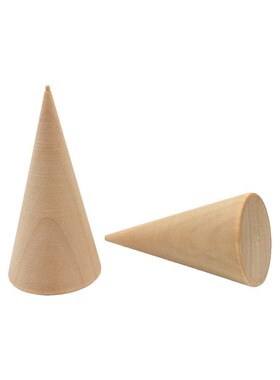 5Pcs/Set Ring Organizer Wooden Cone Creative Ring Holder Jew