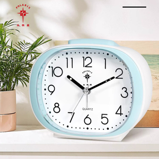 北极星可爱闹钟学生用静音夜光电子钟卡通儿童钟表闹铃卧室床头钟