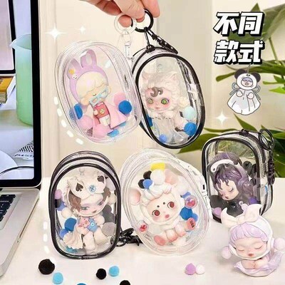 Transparent cable management box for organizing and carrying