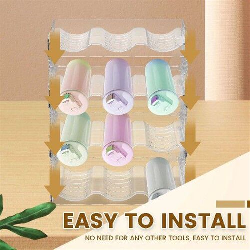 New Water Bottle Organizer Plastic Wine Holder 4 Tier Water