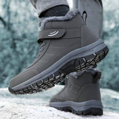 Snow Boot for Men Caual Winter Shoe Platform Non-lip Warm Fu