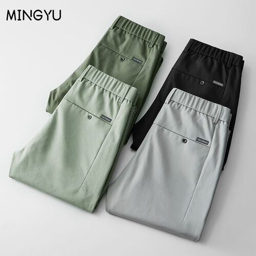 2023 Spring Summer Pants Mens Stretch Korean Casual Slim Fit