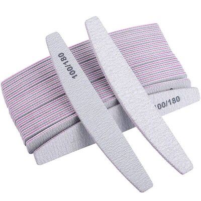 5Pcs/Lot Nail File Mix Color Limas 80/100 Grit Professional