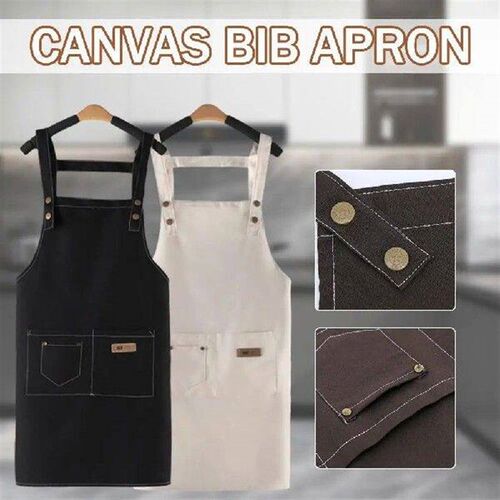 Fashion Canvas Kitchen Aprons For Woman Men Chef Work Apron