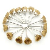 Polishing Copper Rod With Wheel Brush Wire Steel Shank 3mm