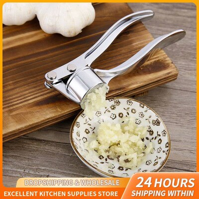 Stainless Steel Garlic Press Crusher Mincer Handheld Garlic