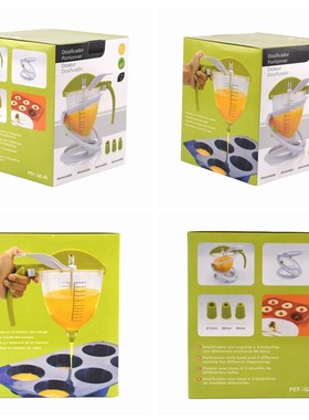 QZ-02 PC塑料 0ML带刻度容器 绿色挤料器 巧克力填充器烘焙模具