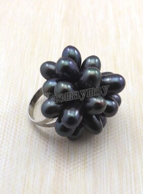 High Quality Adjustable Natural Pearl Rings Fresh Water Pear