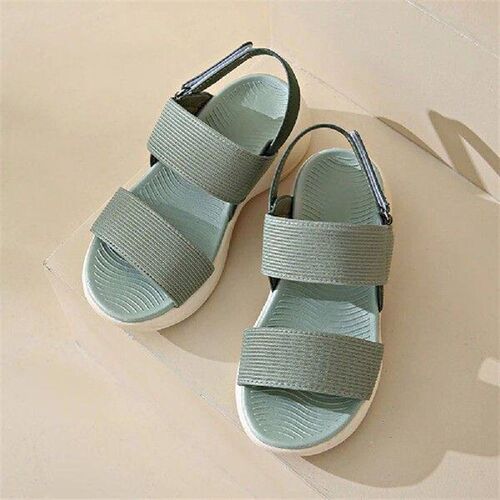 Women Wedge Sandals with Hook and Loop Summer Beach Sandals
