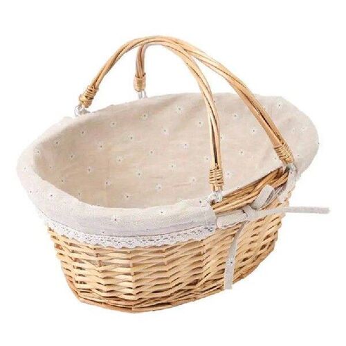 Gift Flower Girl Basket For Kids Woven Wicker Flower Picnic