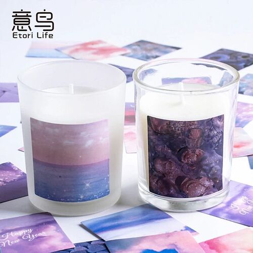 45Pcs/box Beautiful Scenery Stickers Cute Colorful Cloud Sti
