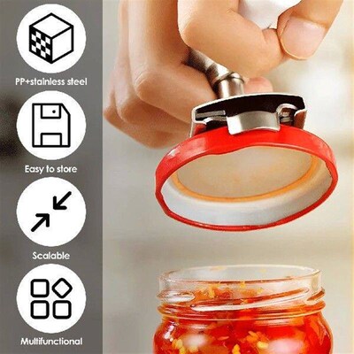2Pcs Jar Opener Effortless Lid Opener Adjustable Stainless
