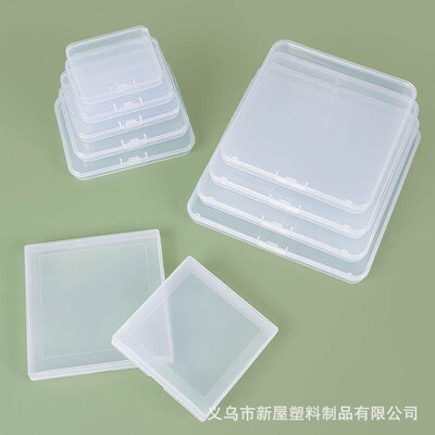 New PP Plastic Square Box, Semi-Transparent Packaging Box, S