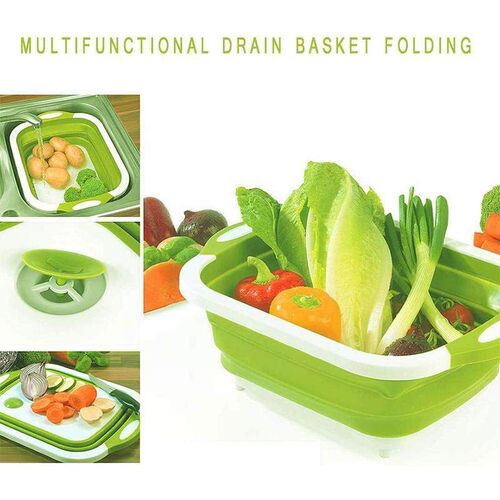 Multifunction Collapsible Cutting Board Dish Tub 3 Outdoor I