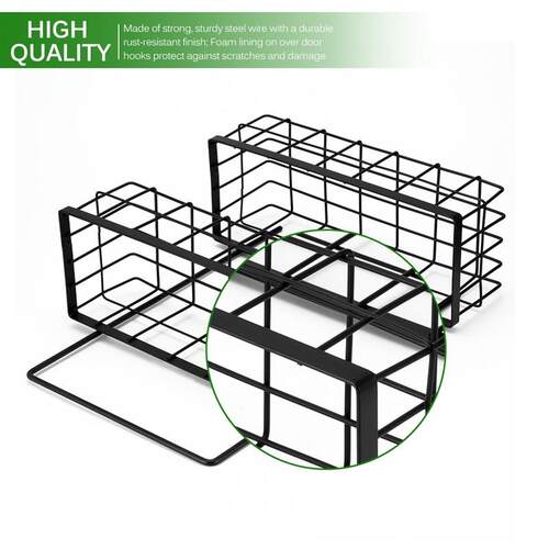 Cabinet Kitchen Storage Organizer Basket 2 Tier Spice Rack