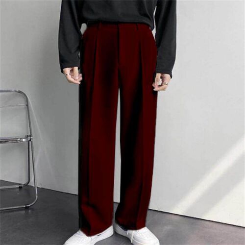 Mens formal slanted pocket straight leg suit