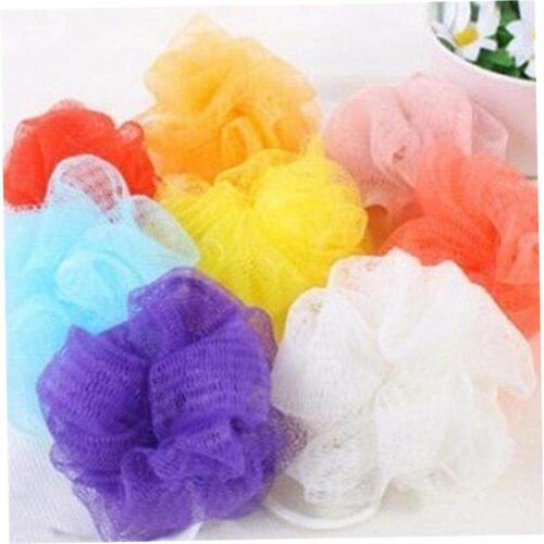 soft bath shower wash body exfoliate puff sponge mesh net