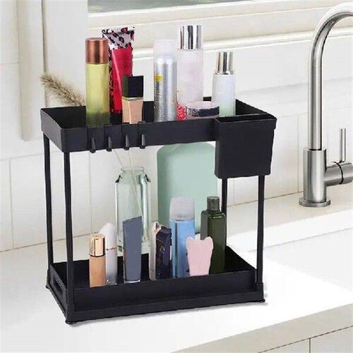 Under Sink Storage Organizer 2 Tier Pull Out Bathroom