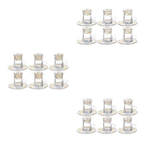 6x Glass Coffee Cups Glass Coffee Mugs Clear Glassware