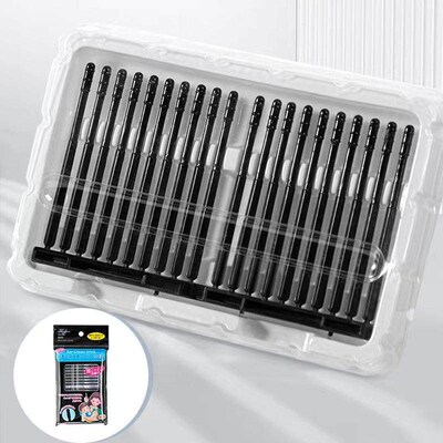 Disposable adhesive ear cleaning swabs, self-adhesive earwax