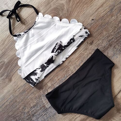 Crop Top Girl Swimsuit Swimwear 5-14 Years Girl Bikini Set P