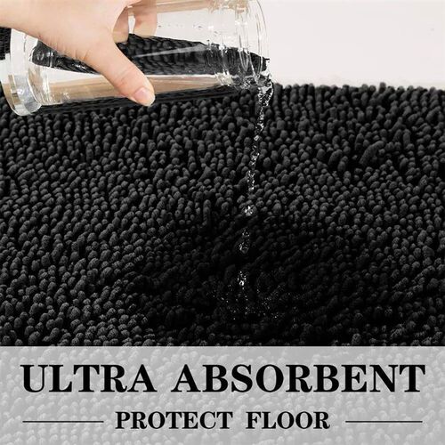 Chenille bathroom carpet, non slip bath mat, soft and comfor