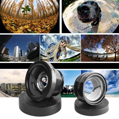 3in1 Fisheye Lens 0.67x Wide Angle Zoom Fisheye Magnifying G
