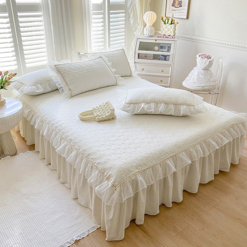 四季公主韩式床裙四件加厚夹棉床罩床上1.8m床2m人卧室被,床上用品,床品套件/四件套/多件套,淘宝优惠券,粉丝福利购,淘宝优惠卷