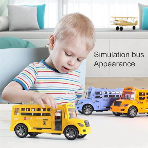 Big Size Children Simulation School Bus Toy Model Musical In